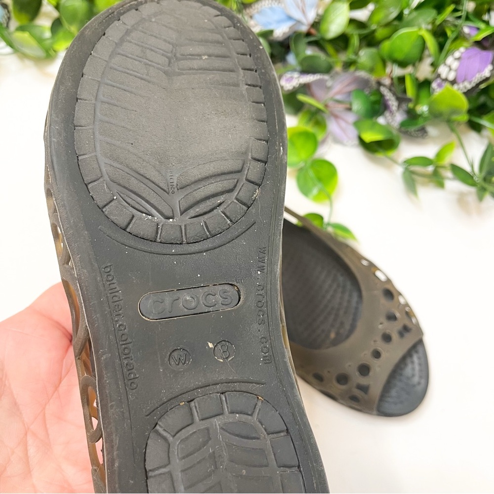 Crocs Adrina Jelly Flat Sandals Size 8 - Picture 8 of 8
